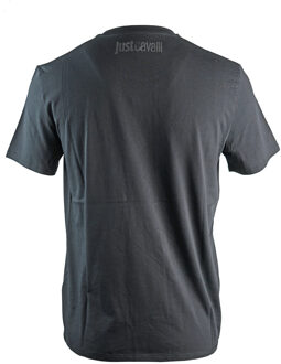 Just Cavalli zwart T-shirt met vervaagd logo - maat