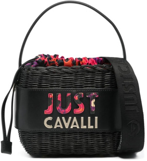 Just Cavalli Zwarte Bucket Tas Just Cavalli , Black , Dames - ONE Size