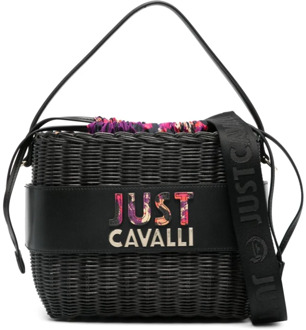 Just Cavalli Zwarte Bucket Tas Just Cavalli , Black , Dames - ONE Size