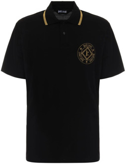Just Cavalli Zwarte Polo Shirt Collectie Just Cavalli , Black , Heren - 2Xl,Xl,L,M,S