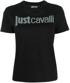 Just Cavalli Zwarte T-shirt en Polo Collectie Just Cavalli , Black , Dames - L,M,S