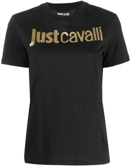 Just Cavalli Zwarte T-shirt en Polo Collectie Just Cavalli , Black , Dames - Xl,L,M,S,Xs,2Xs