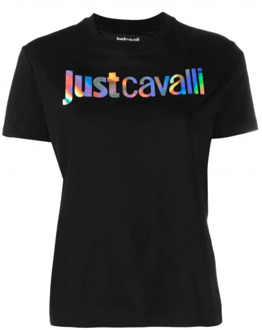 Just Cavalli Zwarte T-shirts en Polos Just Cavalli , Black , Dames - Xs,2Xs