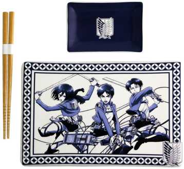 Just Funky Attack on Titan Ceramic Sushi Set with Chopsticks