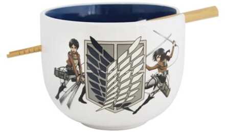 Just Funky Attack on Titan Ramen Bowl with Chopsticks Survey Corps 414 ml