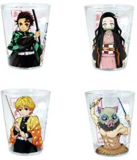 Just Funky Demon Slayer Shot Glasses 4-Pack Group 59 ml