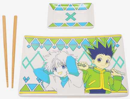 Just Funky Hunter x Hunter Ceramic Sushi Set with Chopsticks Gon & Killua