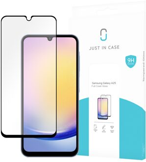 Just in case Full Cover Tempered Glass voor Samsung A25 Smartphone screenprotector