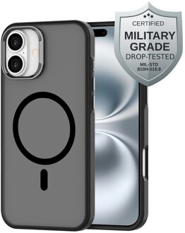 Just in case Military Grade Case MagSafe voor Apple iPhone 16 Plus Telefoonhoesje Zwart