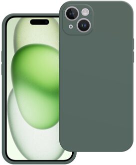 Just in case Premium Liquid Color TPU Case voor Apple iPhone 15 Plus Telefoonhoesje Groen