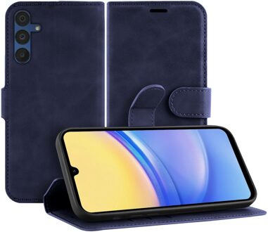 Just in case Premium Wallet Case voor Samsung A15 4G/5G Telefoonhoesje Blauw