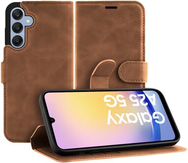 Just in case Premium Wallet Case voor Samsung A25 Telefoonhoesje Bruin