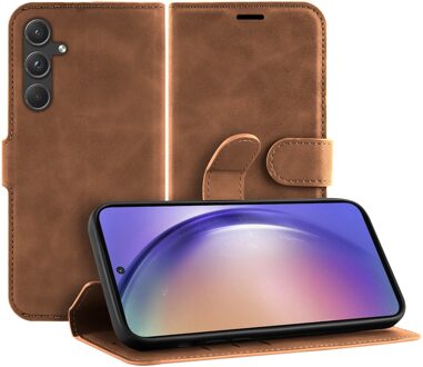 Just in case Premium Wallet Case voor Samsung A55 Telefoonhoesje Bruin