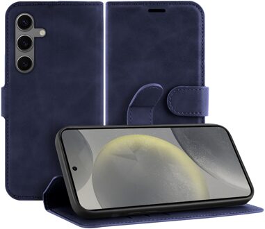 Just in case Premium Wallet Case voor Samsung S24 Telefoonhoesje Blauw