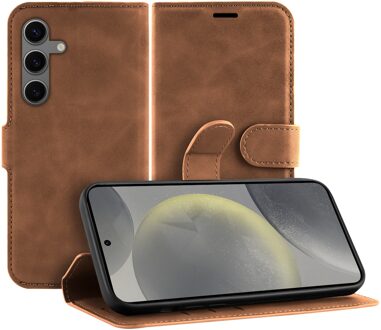 Just in case Premium Wallet Case voor Samsung S24 Telefoonhoesje Bruin