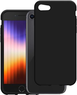 Just in case Soft TPU Case voor Apple iPhone SE 2022 Telefoonhoesje Zwart