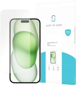 Just in case Tempered Glass voor Apple iPhone 15 Plus Smartphone screenprotector