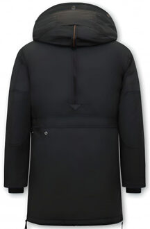Just Key Parka jas met capuchon Zwart - S