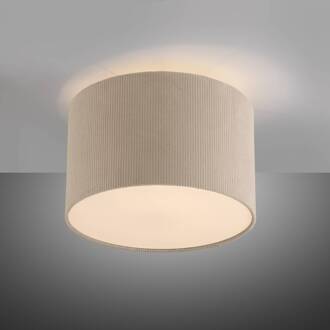 JUST LIGHT. Groene Duro plafondlamp, textiel, beige