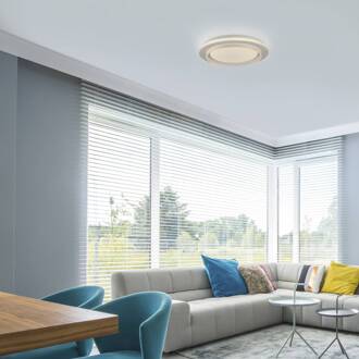 JUST LIGHT. LED plafondlamp Lago Ø 40 cm wit Afstandsbediening