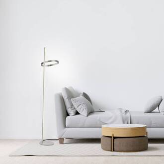 JUST LIGHT. LED vloerlamp Ritus zilver ijzer dimmer 3.000 K