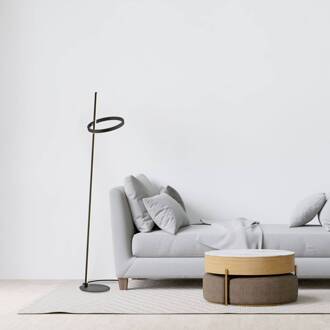 JUST LIGHT. LED vloerlamp Ritus zwart ijzer dimbaar 3.000 K