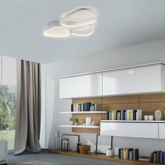 JUST LIGHT. Pebbles plafondlamp, wit, dimbaar