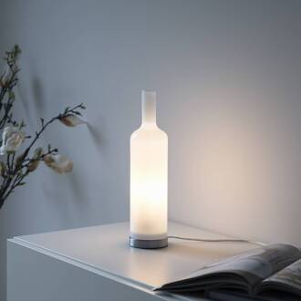 JUST LIGHT. tafellamp Bottle, opaalwit, glas, E14