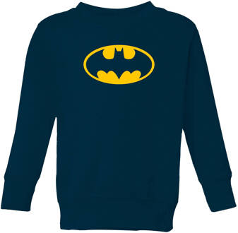 Justice League Batman Logo Kids' Sweatshirt - Navy - 122/128 (7-8 jaar) - Navy blauw - M