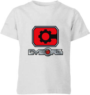 Justice League Cyborg Logo Kids' T-Shirt - Grey - 146/152 (11-12 jaar) Grijs - XL