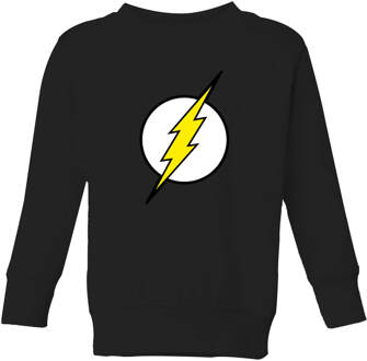 Justice League Flash Logo Kids' Sweatshirt - Black - 98/104 (3-4 jaar) Zwart - XS