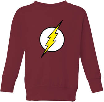 Justice League Flash Logo Kids' Sweatshirt - Burgundy - 110/116 (5-6 jaar) - Burgundy