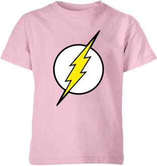 Justice League Flash Logo Kids' T-Shirt - Baby Pink - 134/140 (9-10 jaar) - Baby Pink