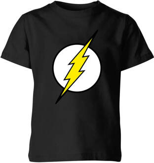 Justice League Flash Logo Kids' T-Shirt - Black - 134/140 (9-10 jaar) - Zwart