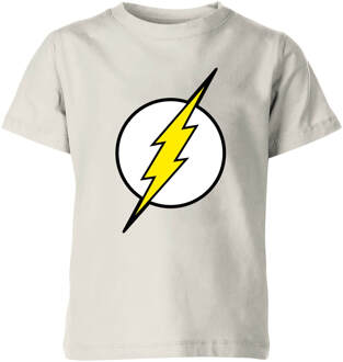 Justice League Flash Logo Kids' T-Shirt - Cream - 110/116 (5-6 jaar) - beige - S