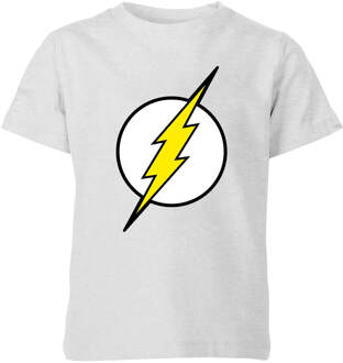 Justice League Flash Logo Kids' T-Shirt - Grey - 98/104 (3-4 jaar) Grijs - XS