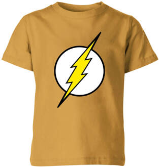 Justice League Flash Logo Kids' T-Shirt - Mustard - 110/116 (5-6 jaar) - Mustard - S