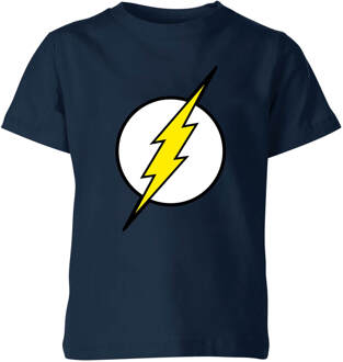 Justice League Flash Logo Kids' T-Shirt - Navy - 134/140 (9-10 jaar) - Navy blauw