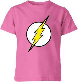Justice League Flash Logo Kids' T-Shirt - Pink - 98/104 (3-4 jaar) Roze - XS