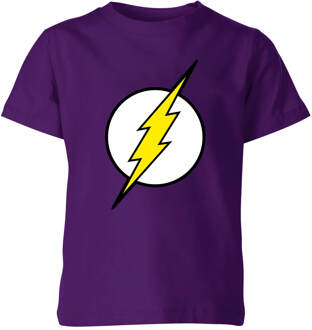 Justice League Flash Logo Kids' T-Shirt - Purple - 122/128 (7-8 jaar) Paars - M