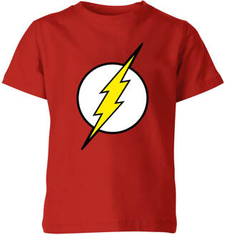 Justice League Flash Logo Kids' T-Shirt - Red - 122/128 (7-8 jaar) Rood - M