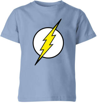 Justice League Flash Logo Kids' T-Shirt - Sky Blue - 110/116 (5-6 jaar) - Sky Blue