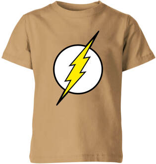 Justice League Flash Logo Kids' T-Shirt - Tan - 134/140 (9-10 jaar) - Tan