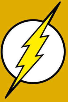 Justice League Flash Logo Men's T-Shirt - Mustard - L Geel