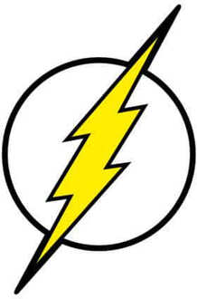 Justice League Flash Logo Men's T-Shirt - White - 3XL - Wit