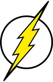 Justice League Flash Logo Men's T-Shirt - White - 3XL Wit