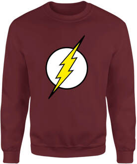 Justice League Flash Logo Sweatshirt - Burgundy - XL - Burgundy