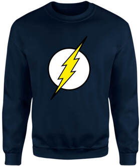 Justice League Flash Logo Sweatshirt - Navy - L Blauw