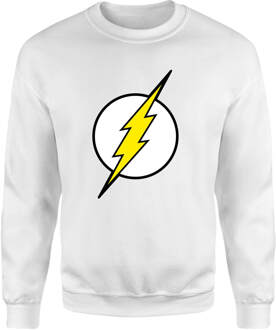 Justice League Flash Logo Sweatshirt - White - XL Wit