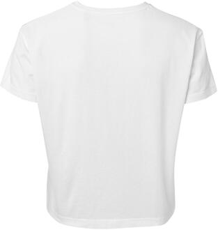 Justice League Flash Logo Women's Cropped T-Shirt - White - L - Wit